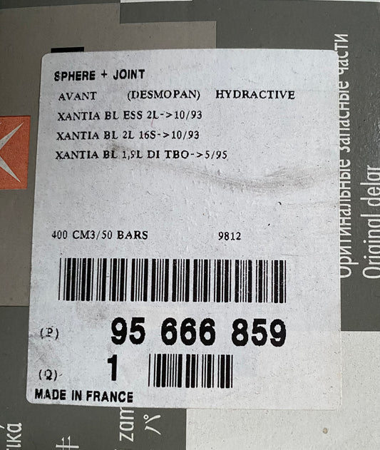 Sphère de Suspension Xantia