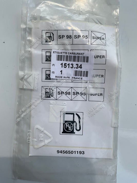 Etiquette Carburant 151334