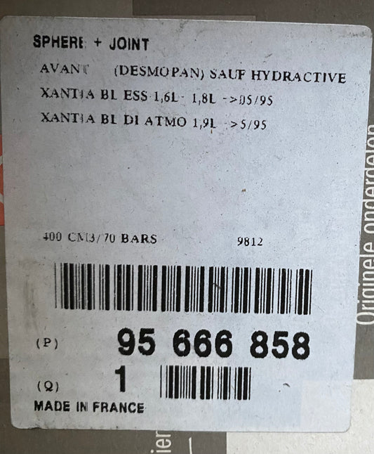 Sphère de Suspension Xantia