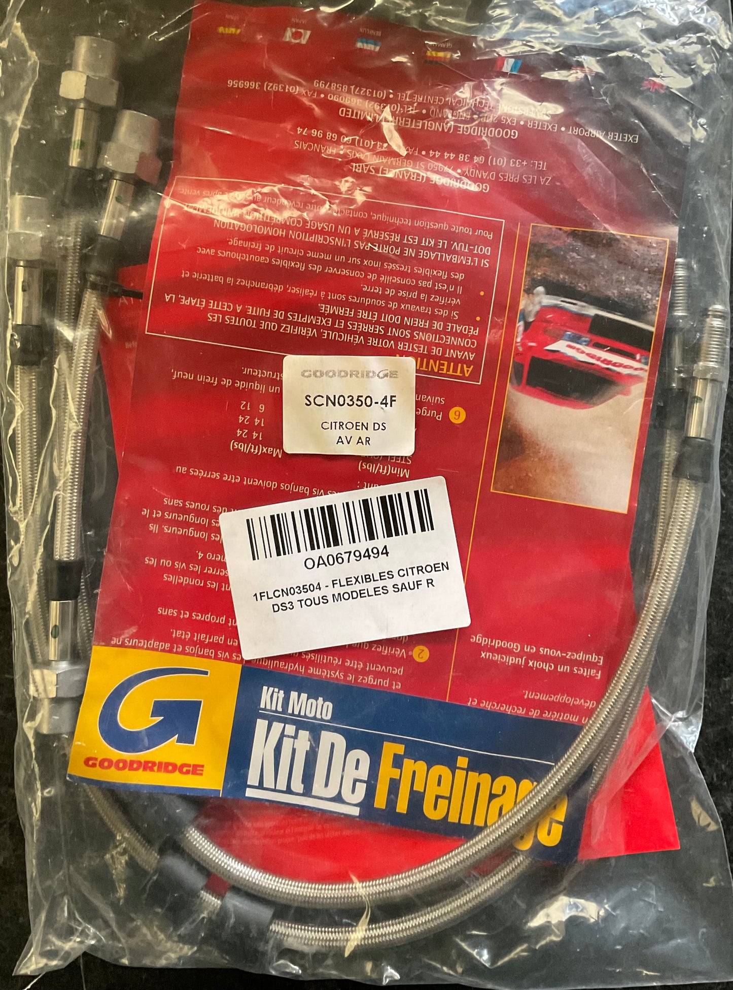 Kit de Flexibles de Frein Aviation Citroën DS3