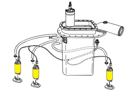 Pompe à essence 6-12V universelle PIERBURG 0,27 à 0,38 bar AC127220 -  UC43700 