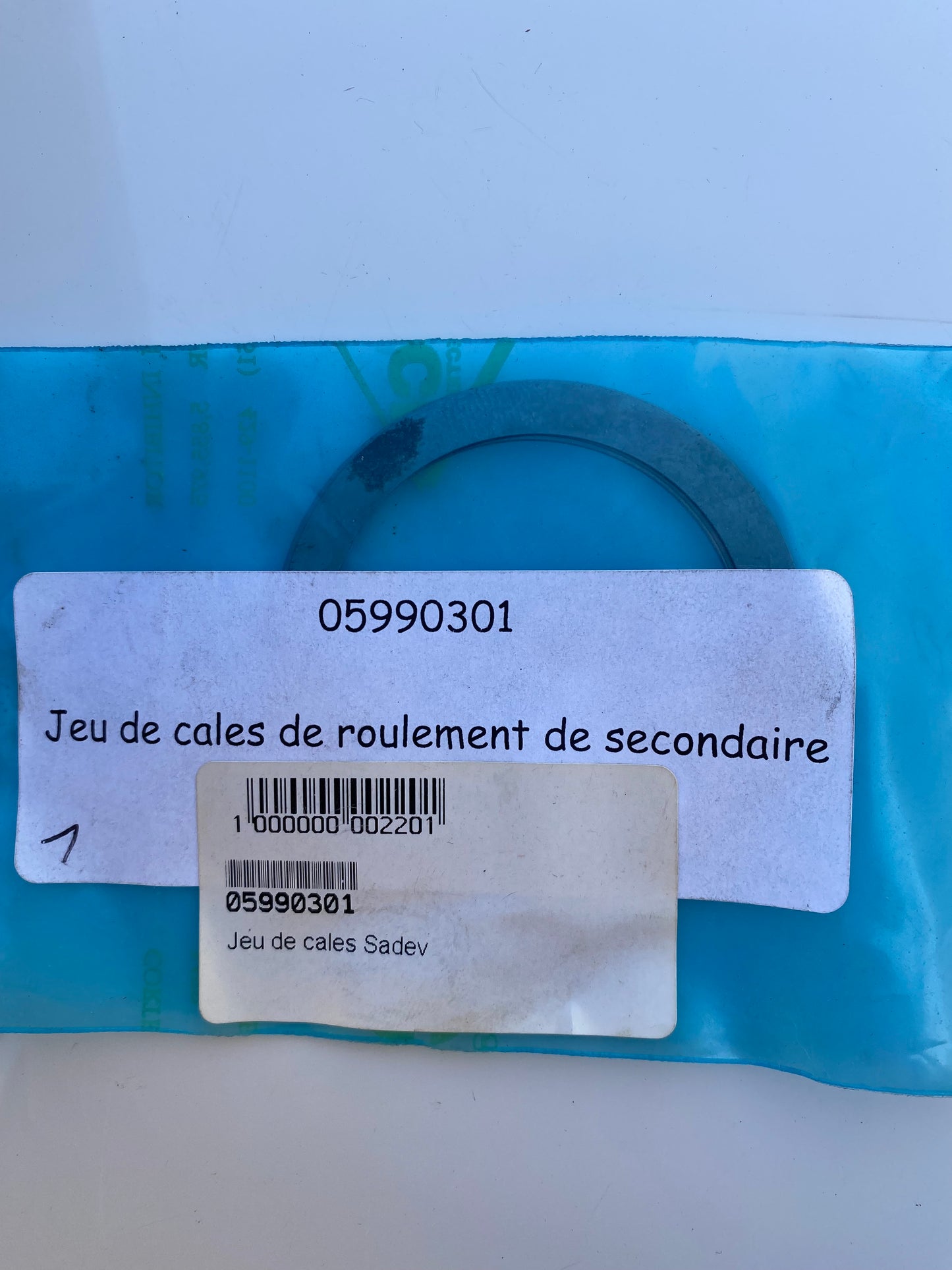 Jeu de cales de roulement secondaire C2R2