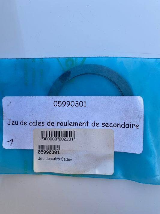 Jeu de cales de roulement secondaire C2R2