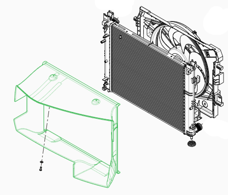 Ecope de radiateur d'eau Clio 4 R3T