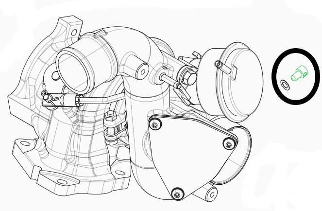 Vis + Rondelle pour plombage turbo Clio 4R3T