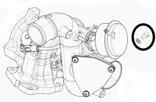 Vis + Rondelle pour plombage turbo Clio 4R3T
