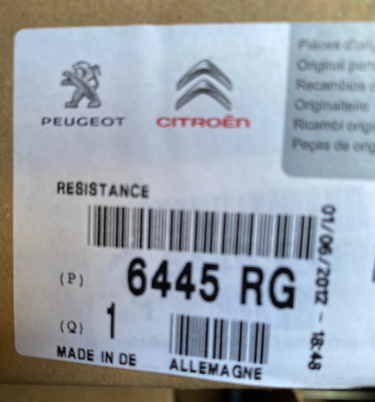 Résistance de Chauffage 6445RG