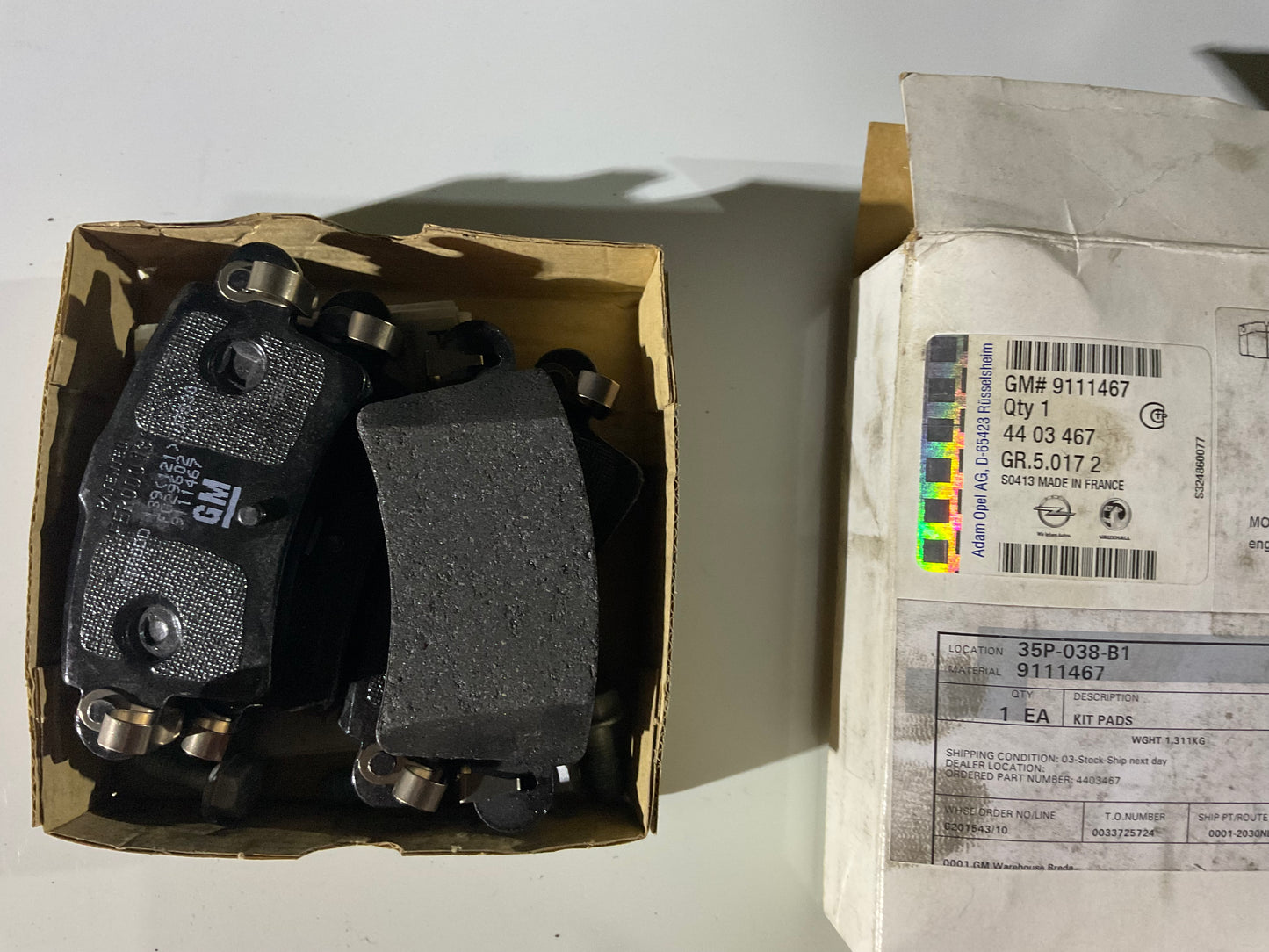 Jeu de Plaquettes de Frein