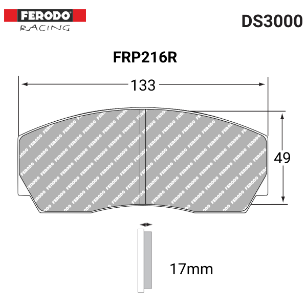 Jeu de plaquettes Ferodo DS3000 FRP216R